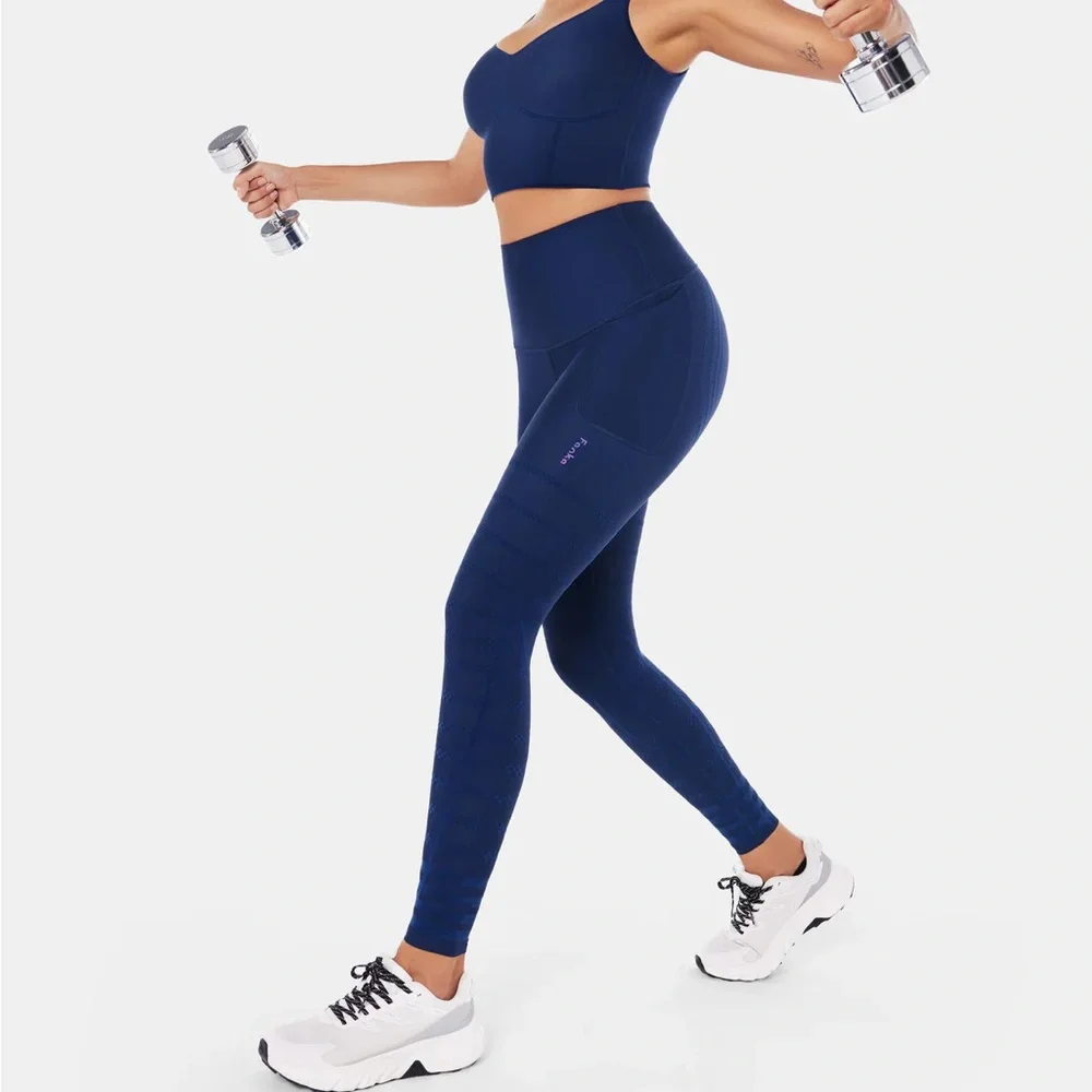 Fanka Women's Body Sculpt Recovery Leggings Navy Blue - Picture 4 of 10